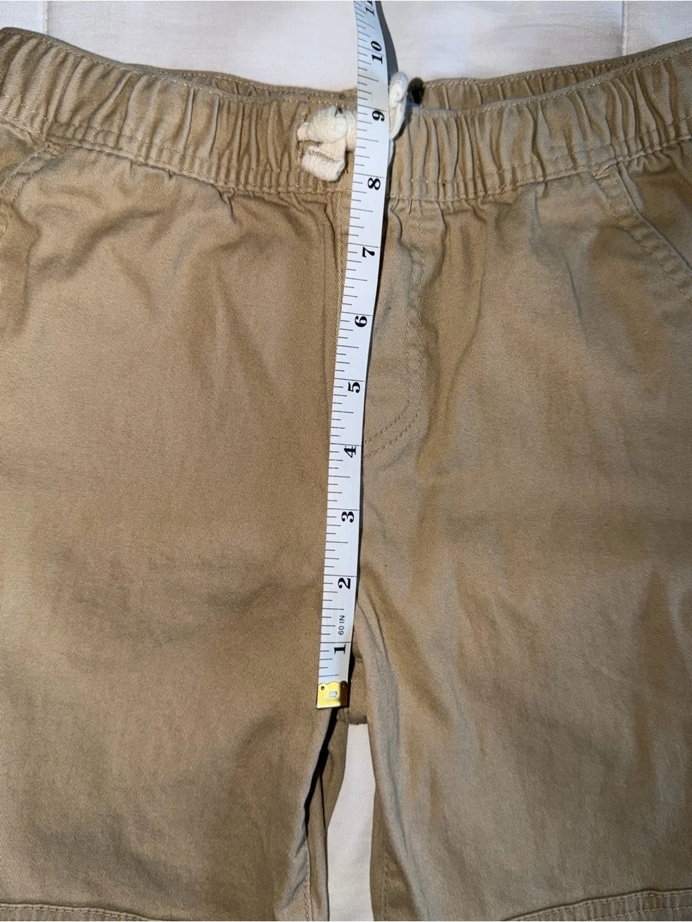 Epic Threads Kids Cargo Elastic Waist Khaki Shorts - Medium